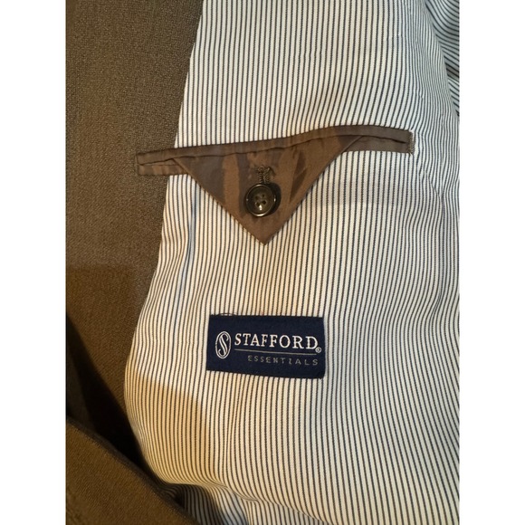Stafford Essentials Brown Blazer Two Button Sport Coat  Size‎ 50L 50L - Picture 10 of 15